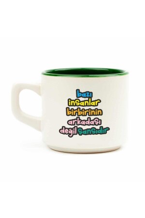 بعض الناس ليسوا أصدقاء بعضهم البعض، هم حظ بعضهم البعض كأس الفينوس الأبيض - كأس السيراميك الهدية - Palto Tasarım