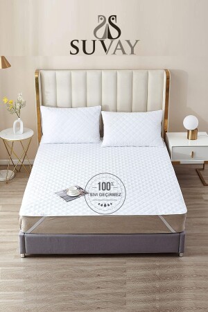 Pamukkale Bt Su Sıvı Geçirmez Kapitone Alez Tek Ve Çift Kişilik Kapitoneli %100 Pamuklu Yatak Alezi KLSG - SUVAY