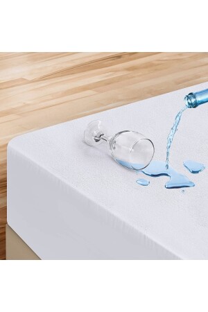 Pamuklu Full Fitted Sıvı Geçirmez Yatak Koruyucu Alez (KENARLARI PAMUKLU PENYE) L00001 - Lady Home