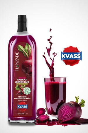 Pancar Kvass Fermente Kırmızı Pancar İçeren Kür 1 Litre Cam Şişe - 1