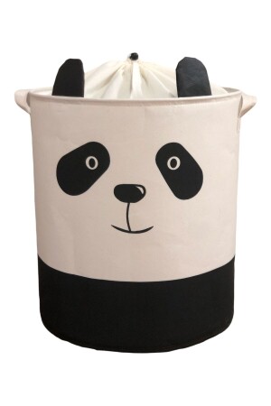 Panda Tasarımlı Bebek Çocuk Odası Ağzı Büzgülü Düzenleyici Saklama Kutusu Oyuncak Kirli Sepeti 37x40 - 6