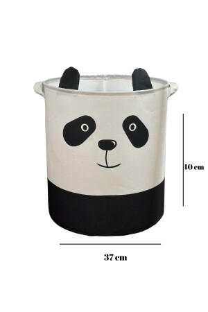 Panda Tasarımlı Bebek Çocuk Odası Düzenleyici Saklama Kutusu Oyuncak Kirli Sepeti 37x40 - 5