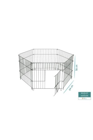 Paneelzaun für Katzen und Hunde 64x56 cm 6 Stück BLG-6456 - 1