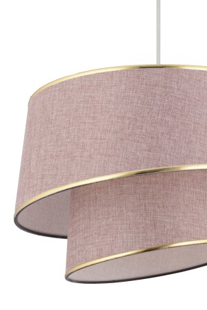 Paoni 2 Katlı Pembe Gold Detaylı Modern Koridor,yatak Odası Salon Avize 4043-02-PN-GD - 7