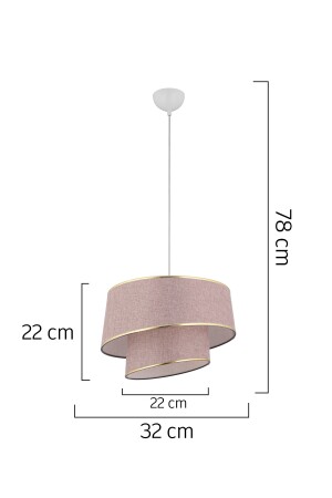 Paoni 2-stöckiger, detaillierter, moderner Kronleuchter für Flur, Schlafzimmer und Wohnzimmer in Roségold 4043-02-PN-GD - 6