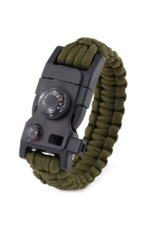 Paracord Cobra Survival 15-in-1-Armband mit Feuerstarter, Kompass und Thermometer - 1