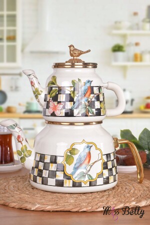 Paradise Emaye Çaydanlık bird3221 - Miss Betty