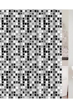 Paradıse Grey Banyo Perdesi Pvc - Prima Nova