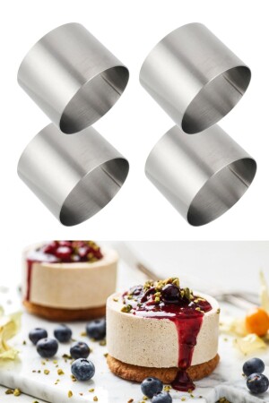 قماش من نوع MNZ-Parfait 4 قطع / قماش كعك مستدير سميك 5x8 سم D16545 - Dekamis