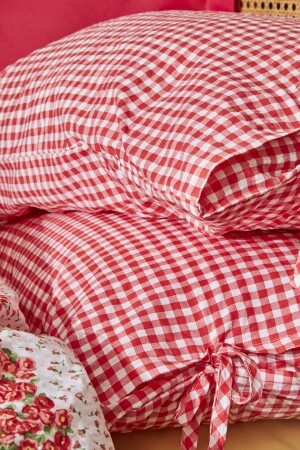 Pari Noniron Doppelbett-Bettbezug-Set, Rot, 200. 22. 01. 0136 - 5