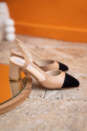 Paris Kadın Deri Topuklu Ayakkabı Ten - 3