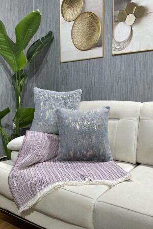 أرنب ذو الذهب من النحو المميز أرنب رمي وسادة غطاء مربع - الرمادي الخفيف - Paris Life