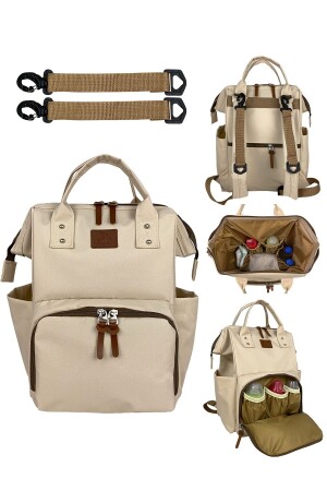 Paris Stylo Mutter-Babypflege-Rucksack-beige Stylo Paris - 1