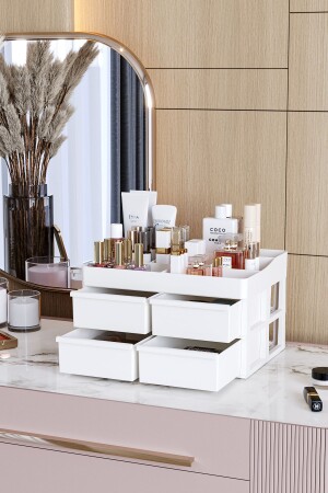 MNZ-باريس Xl 4 سحبات تجميل حمام تجميل المكتب المنتظم المكتب المنتظم المنتظم - Pufwin Home