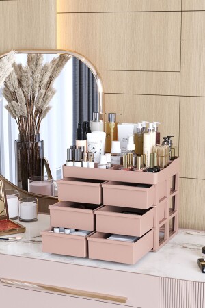 Paris Xl 6 Çekmeceli Makyaj Kozmetik Banyo Yüz Serumu Masa Düzenleyici Saklama Kutusu Organizer - Pufwin Home