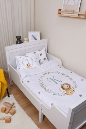 Park Bed Crib Bettbezug-Set (80 x 120) – Buchstabenserie – Löwe – Buchstabe K - 4