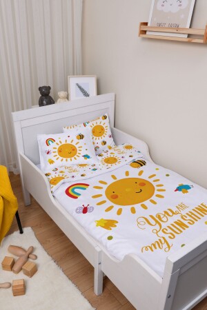 Park Bed Crib Bettbezug-Set (80 x 120) – For Baby-Serie – Gülen Pastel Güneş ETBNTPYBFBK060 - 4