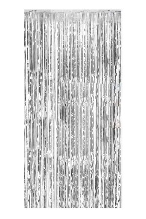 منز الفضة الرمادية الباب الجدار الحفلة خلفية خلفية الستارة الوهمية اللصقة الميلاد الختام الصورة الستارة - Parti Dolabı