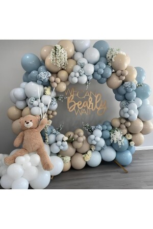 Parti Setim^^ Derin Okyanus* Deniz Kumu* Fırtına Mavisi 100'lü Balon Seti - Gold Center