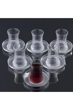 Paşabahçe Elysia kompatibler 6-teiliger Teeteller aus Glas riva1 - 6