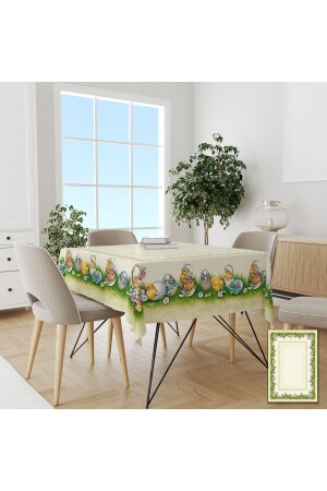Paskalya Boyalı Yumurta Ve Civcivler Dertsiz Masa Örtüsü - Pusula Home