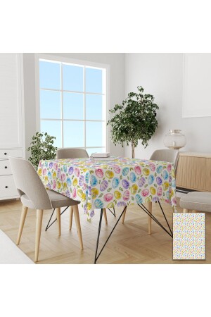 Paskalya Renkli Yumurtalar Dertsiz Masa Örtüsü - Pusula Home