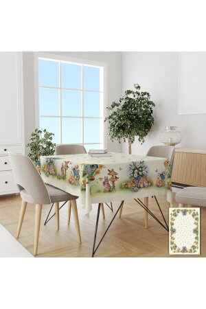 Paskalya Tavşanlar Dertsiz Masa Örtüsü - Pusula Home