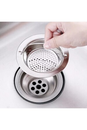 Paslanmaz Çelik 11 Cm Büyük Boy Tucaklı Kollu Lavabo Süzgeci - Alışverişhanem