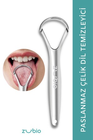 Zungenreiniger/Zungenschaber aus Edelstahl - Zubio