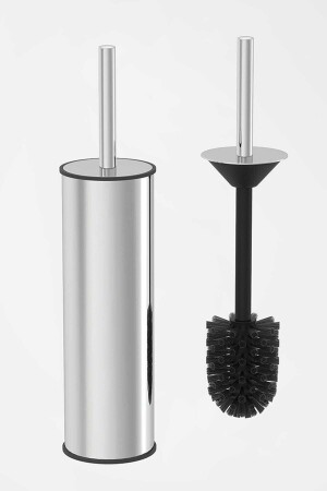 Paslanmaz Çelik Krom Wc Fırçası & Tuvalet Fırçası Banyo Fırçası fırçamikro - 2