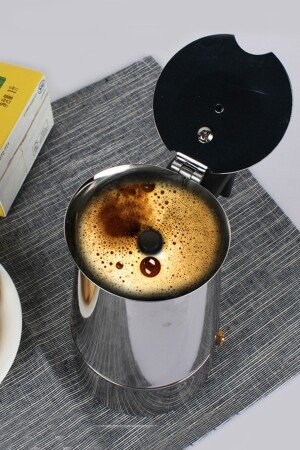 Paslanmaz Çelik Ocak Üstü 6 Cup Fincan Moka Pot Espresso Cin285-6 cin285 - 6