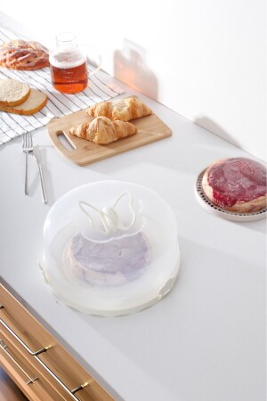 حاوية تخزين الكعك من MNZ - كعكة زجاج - حاوية نقل Pyrex مقفلة HMNV-KEK-FNS-L00501-QLUX - HOMENIVA