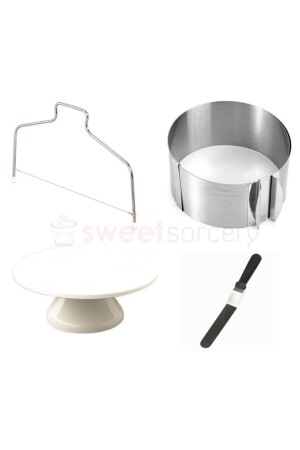 Pasta Yapım Seti Kalıp+stand+testere+spatula SET-0009 - 2