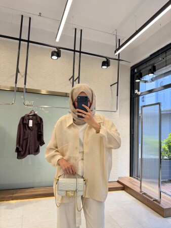 Pastel Gömlek - Ekru - Nuuwears