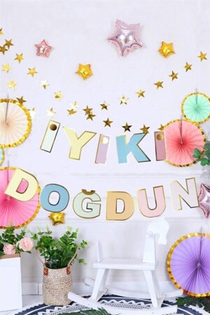 Pastel Renkli Iyi Ki Doğdun Banner - 2