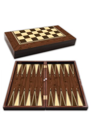 PATACI GAME TOOLS WALNUSSBESCHICHTETES BACKGAMMON - 2