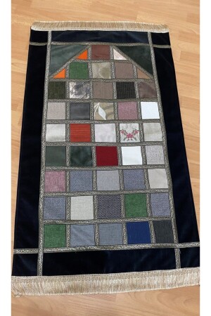 Patchwork-Gebetsteppich mit Samtfutter und Mitgift-Geschenk - 4