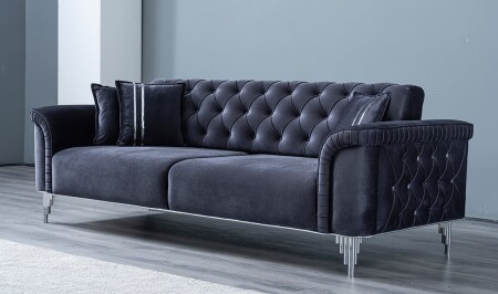 Paula Silver Sofa - 1