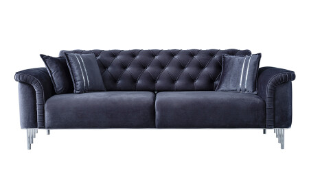 Paula Silver Sofa - 4