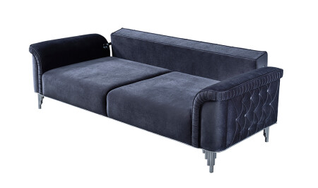 Paula Silver Sofa - 5