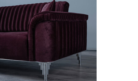 Paula Silver Sofa - 6