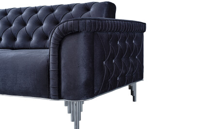 Paula Silver Sofa - 7