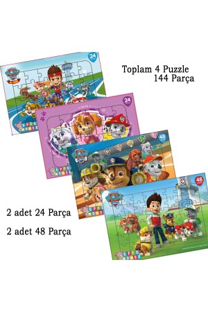 Paw Patrol Eğitici 4lu Puzzle Seti- Yeni Başlayacaklara - 144 Parça Frame Puzzle-Yapboz - 2