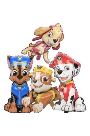 Paw Patrol Geburtstag Skye Marshall Rubble Chase Patrol 4-teiliges Folienballon-Set - 3