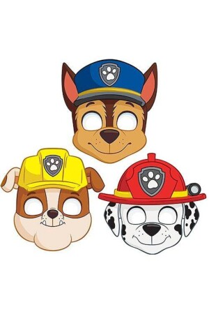 Paw Patrol Kağıt Maske 6 Adet - Parti Dükkanım