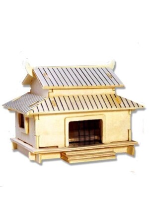 Pazariz 3D-Holzpuzzle, Modell eines chinesischen Hauses, bemalbar - 1