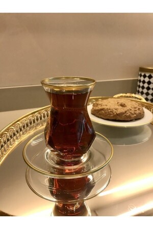 PAZARÖTESİ Yaldızlı-Gold Lav Çay Seti - Alya ALYA - 2