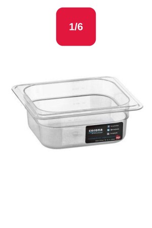 Pc Gastronom 1/6 Badewanne transparent - 65 mm - BO143 BO143 - Corona Professional
