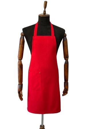 Peak Uniform Red-Fleckenabweisende Gabardine Cook Chef Barista Küchenschürze Unisex - 2