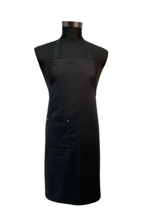 Peak Uniform schwarze schmutzabweisende Gabardine Cook Chef Barista Küchenschürze Unisex - 1